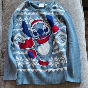 Disney Festive Blue Crewneck Sweater